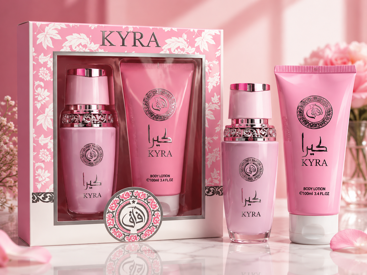 Pack Perfume Aroma Yara + Loción Corporal – Fragancia Dulce, Seductora y Duradera