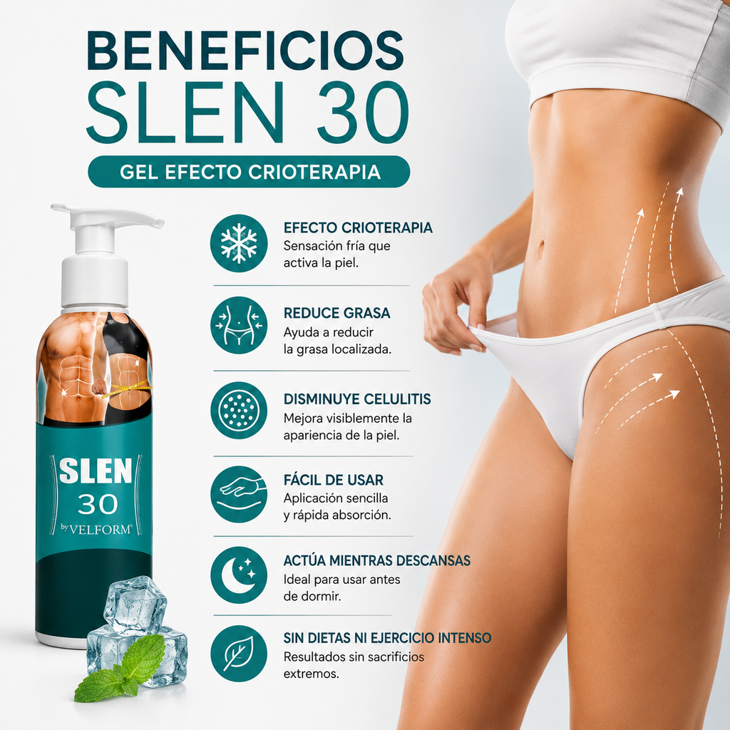 Velform Slen 30 – Gel Corporal con Efecto Crioterapia - 100mL