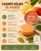 Champú Sólido de Mango – Limpieza Natural y Aroma Tropical (55g)