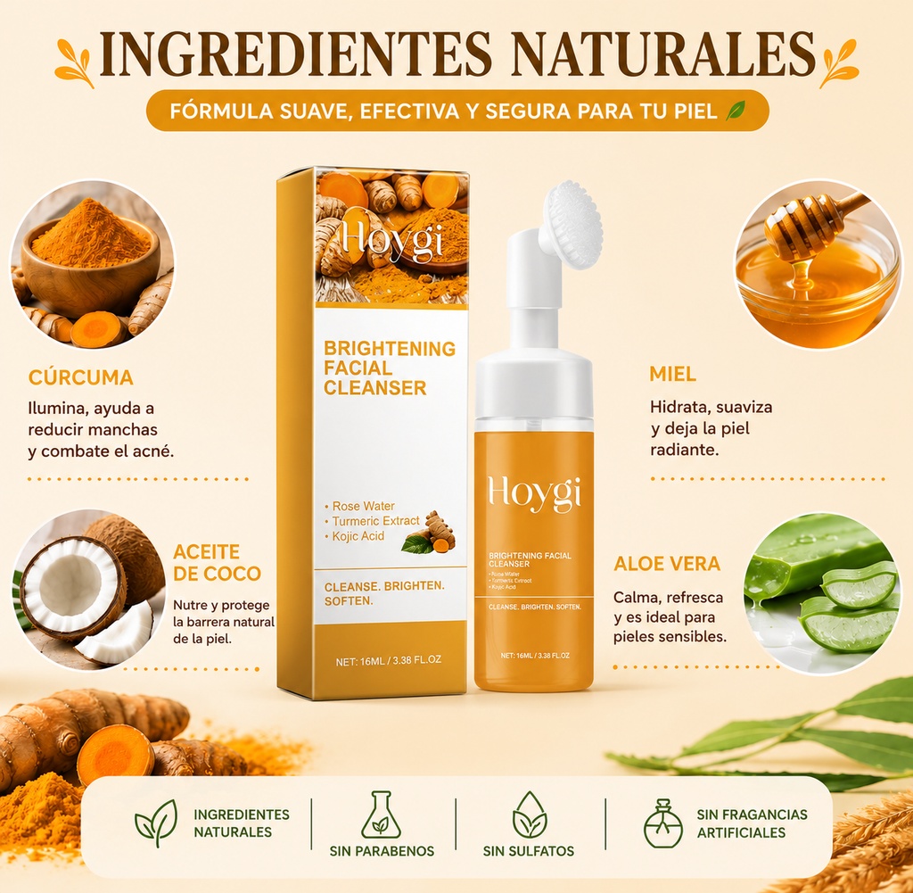 Limpiador Facial de Cúrcuma – Limpieza, Luminosidad y Cuidado Diario (100mL)