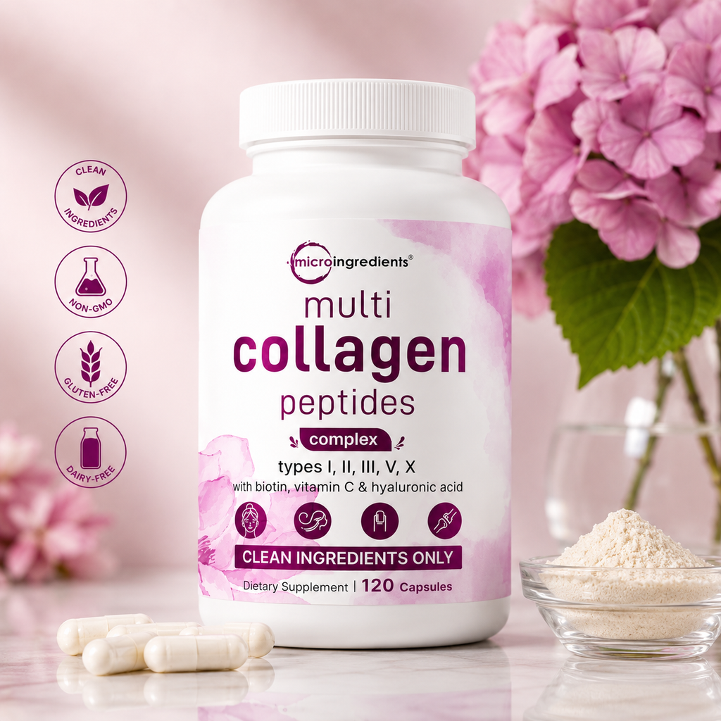 Cápsulas de Colágeno con Vitamina C – Cuidado Diario para Piel, Cabello y Uñas