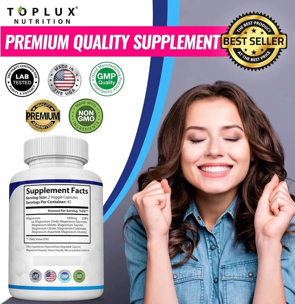 Toplux Magnesium Complex 8 – Suplemento de Magnesio 1000mg