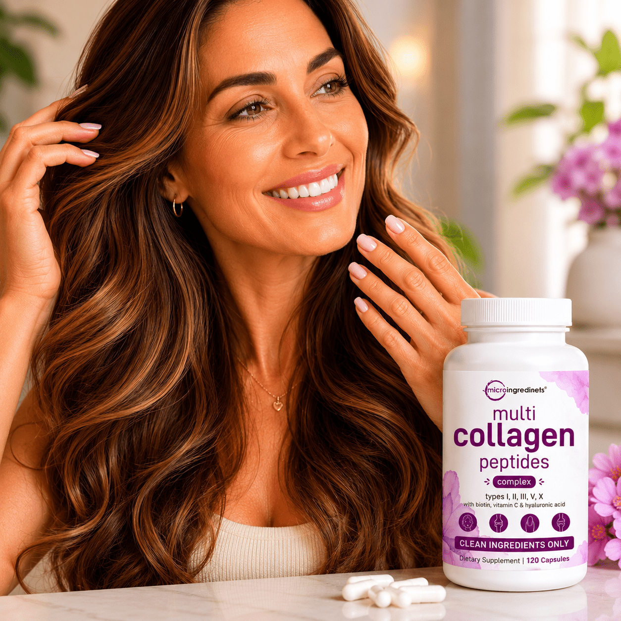 Cápsulas de Colágeno con Vitamina C – Cuidado Diario para Piel, Cabello y Uñas