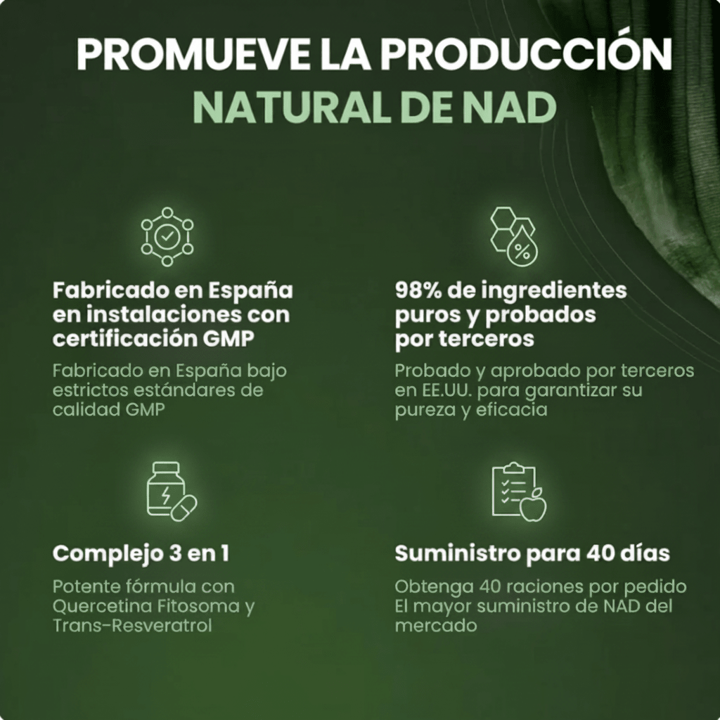 NAD+ Formula Anti-Envejecimiento – 900 mg | 80 cápsulas