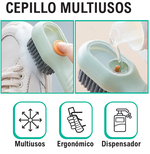 Cepillo Multiusos con Dispensador de Jabón Integrado