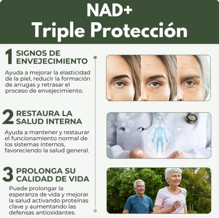 NAD+ Formula Anti-Envejecimiento – 900 mg | 80 cápsulas