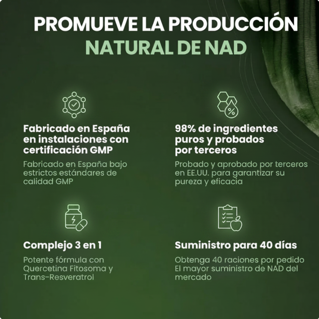 NAD+ Formula Anti-Envejecimiento – 900 mg | 80 cápsulas