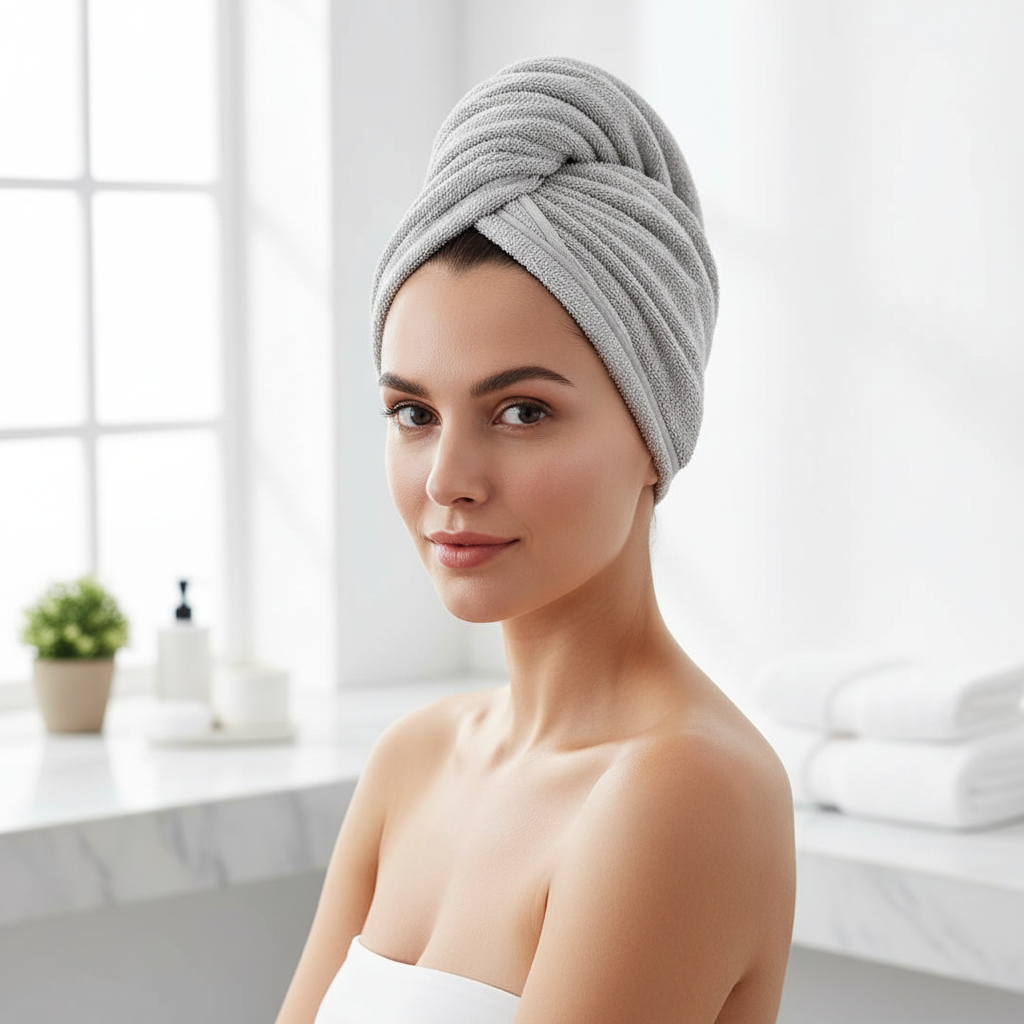 Toalla de Microfibra para Cabello – Secado Rápido y Antifrizz