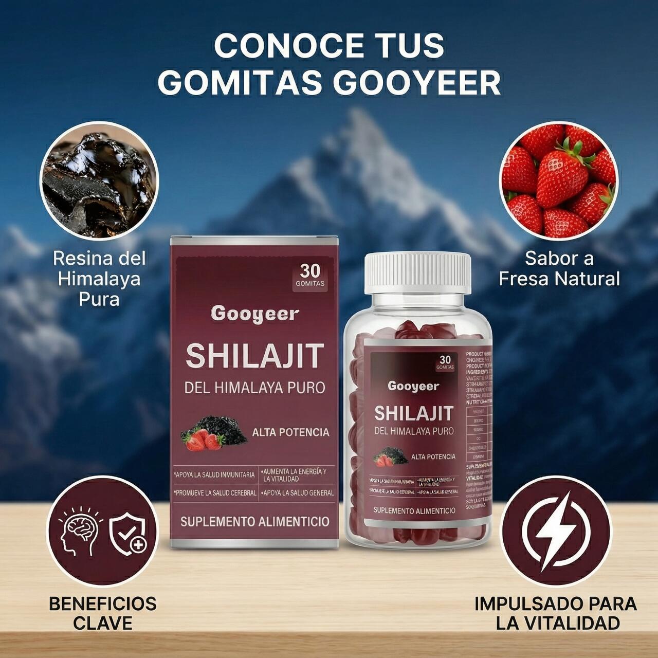 Shilajit Gummies del Himalaya - 30 gomitas